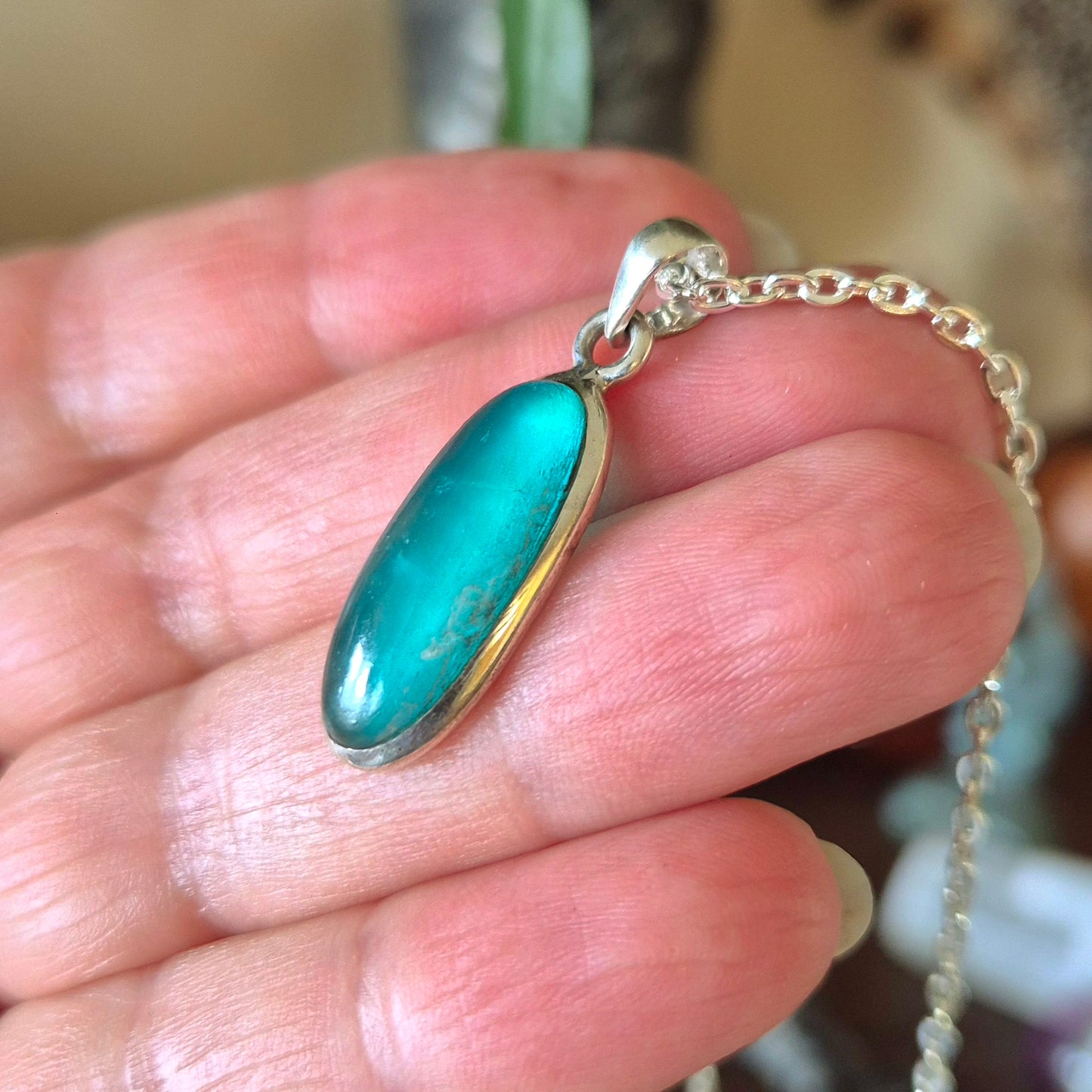 Blue Hemimorphite Pendant