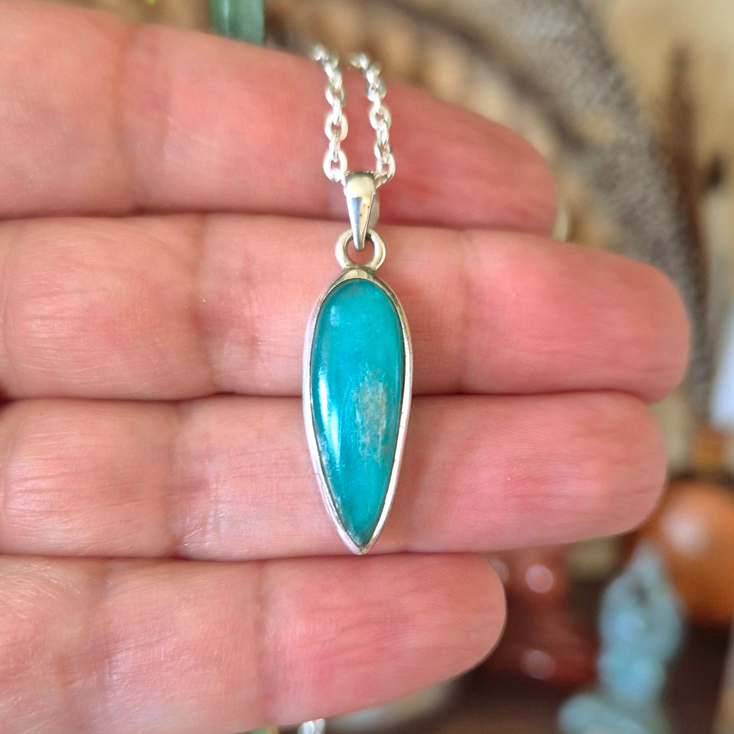 Blue Hemimorphite Pendant