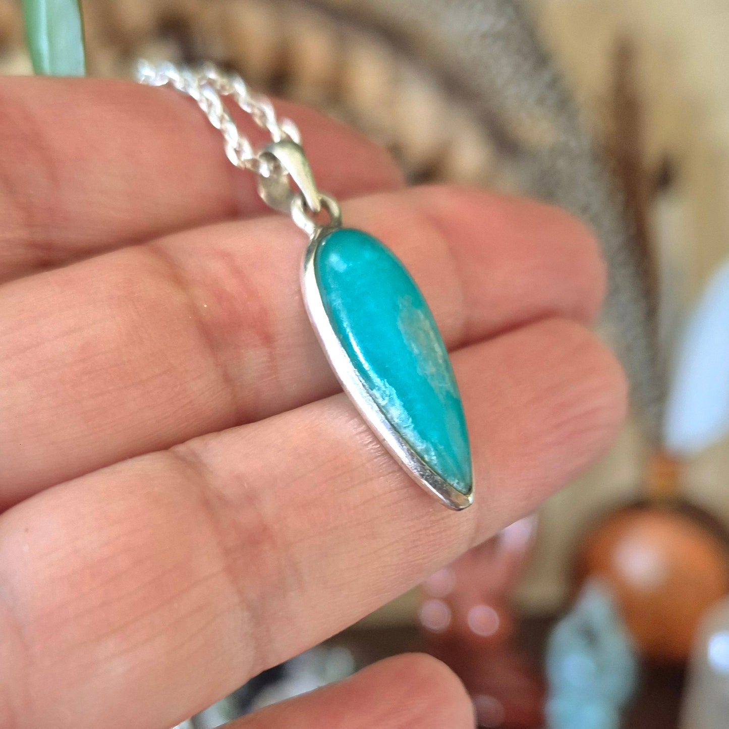 Blue Hemimorphite Pendant