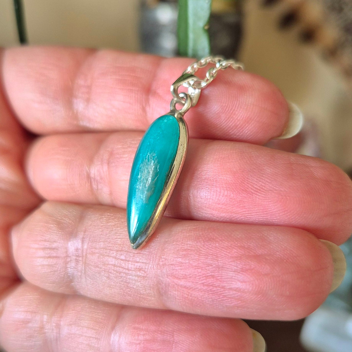 Blue Hemimorphite Pendant