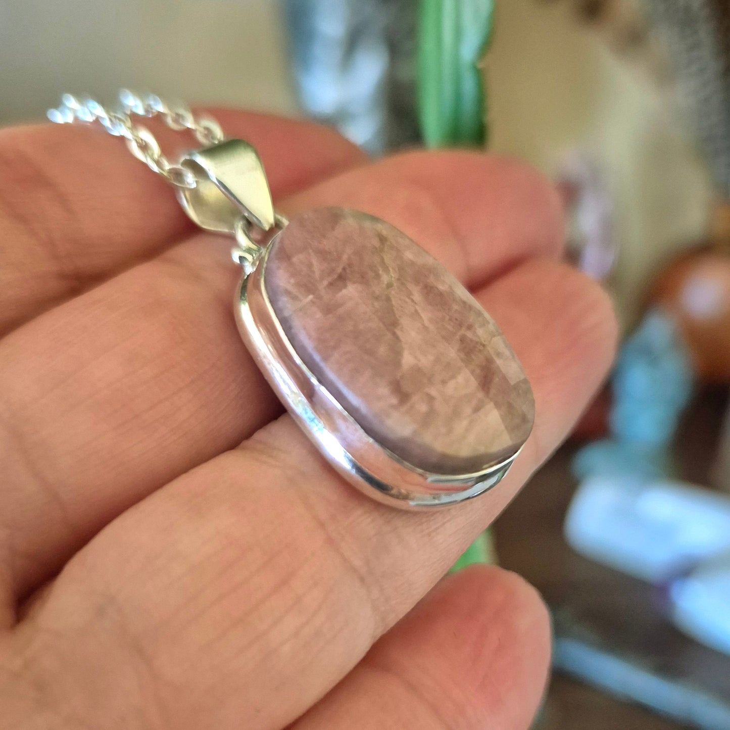 Pink Tourmaline Faceted Pendant