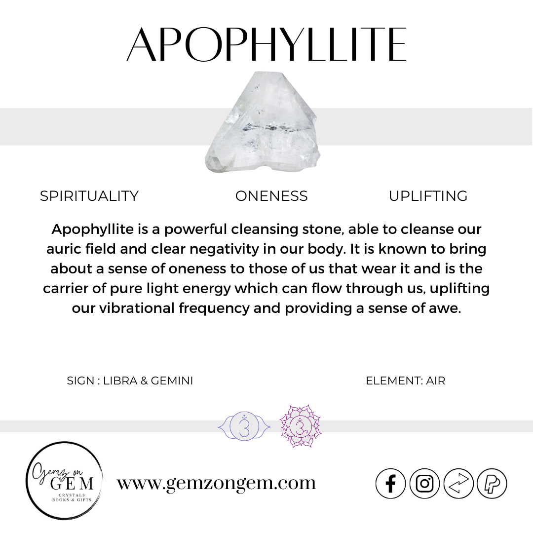 Apophyllite Cluster Heart - Large