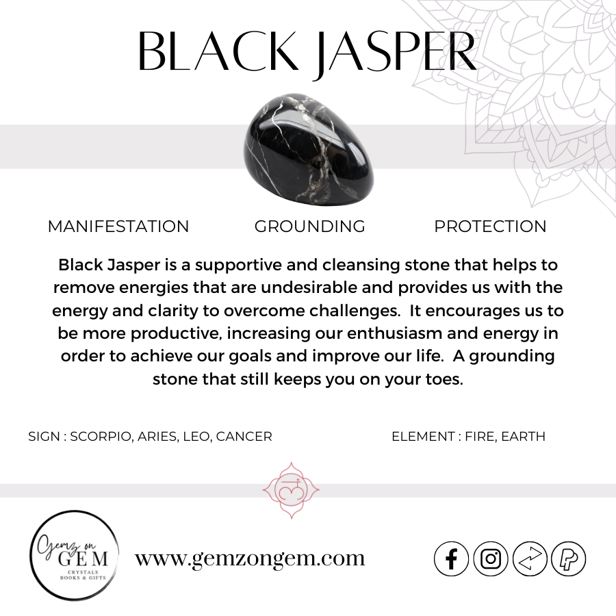 Black Jasper Tumble - Large