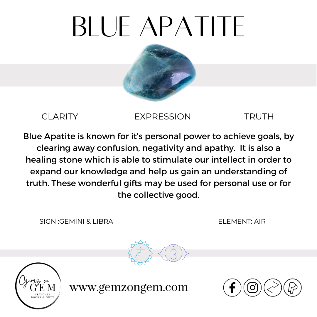 Blue Apatite Palm Stone