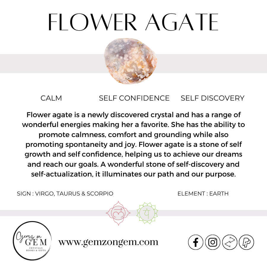Flower Agate Obelisk