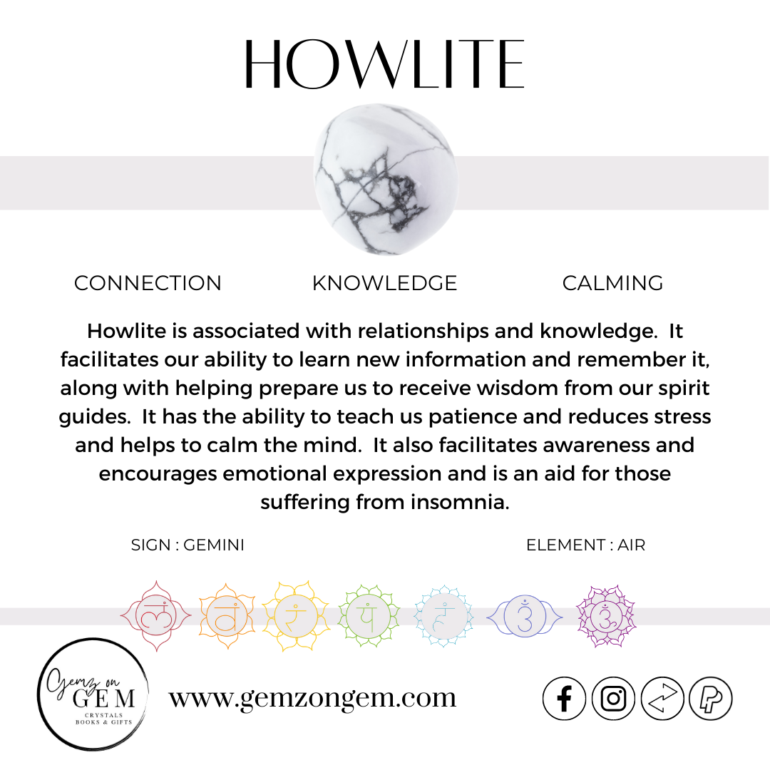 White Howlite Tumble - Medium