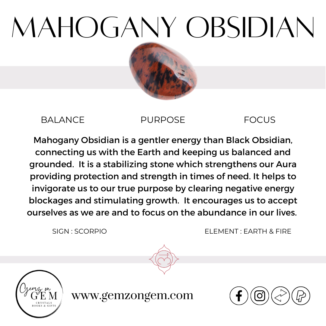 Mahogony Obsidian Tumble - Large