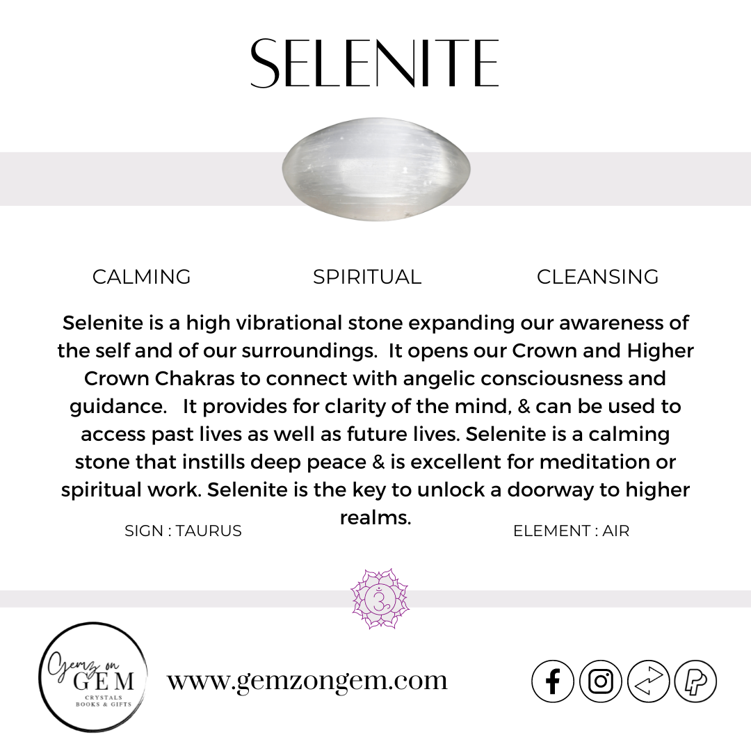 Selenite Lamp - Large