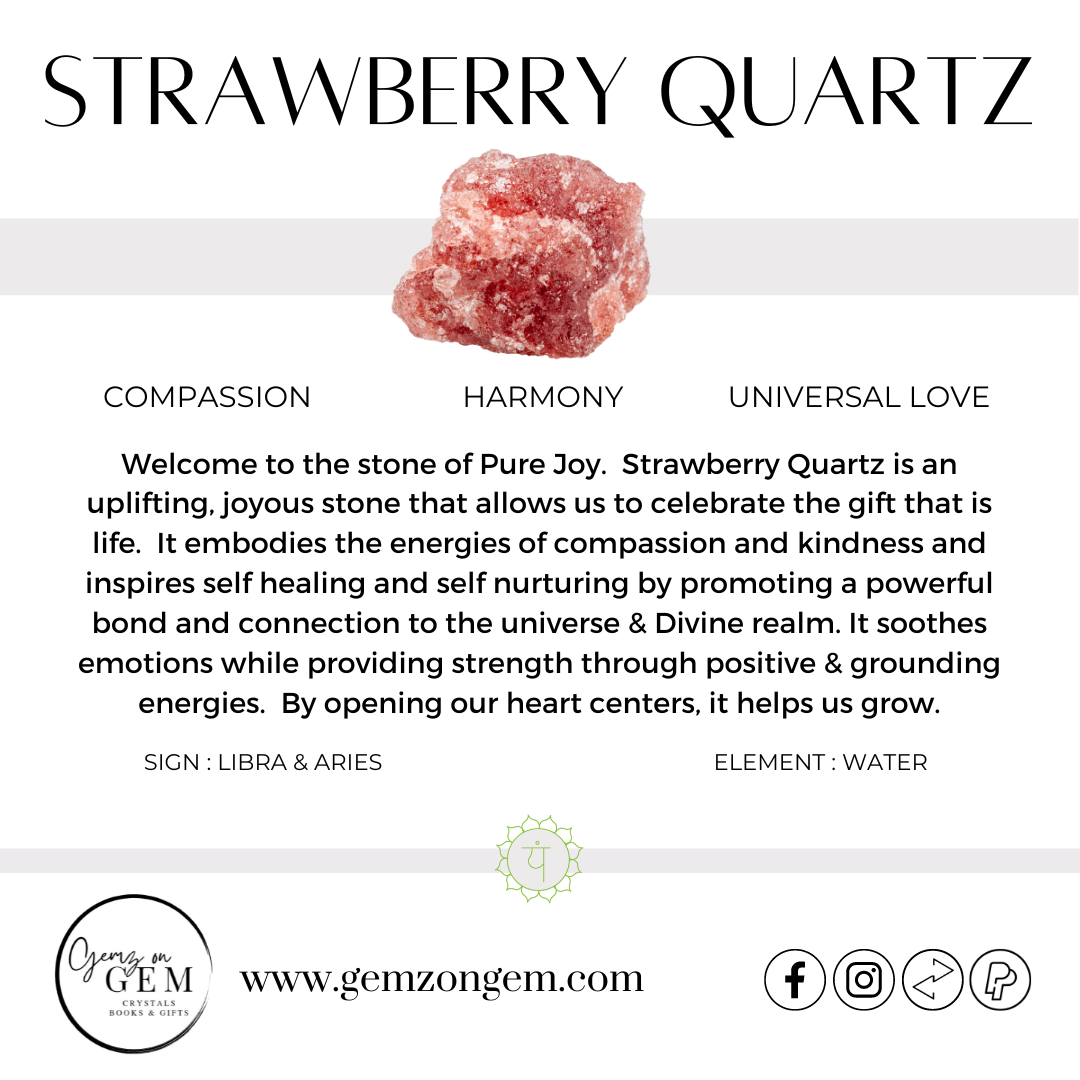 Strawberry Quartz Cut Base Point