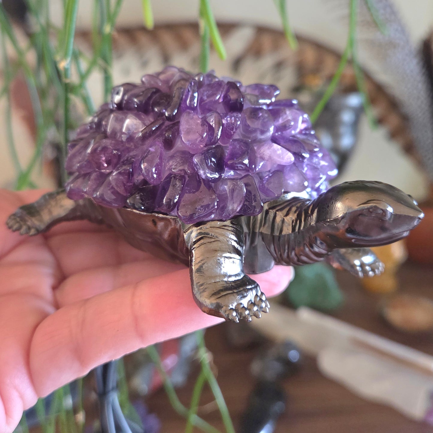 Amethyst Turtle Lamp