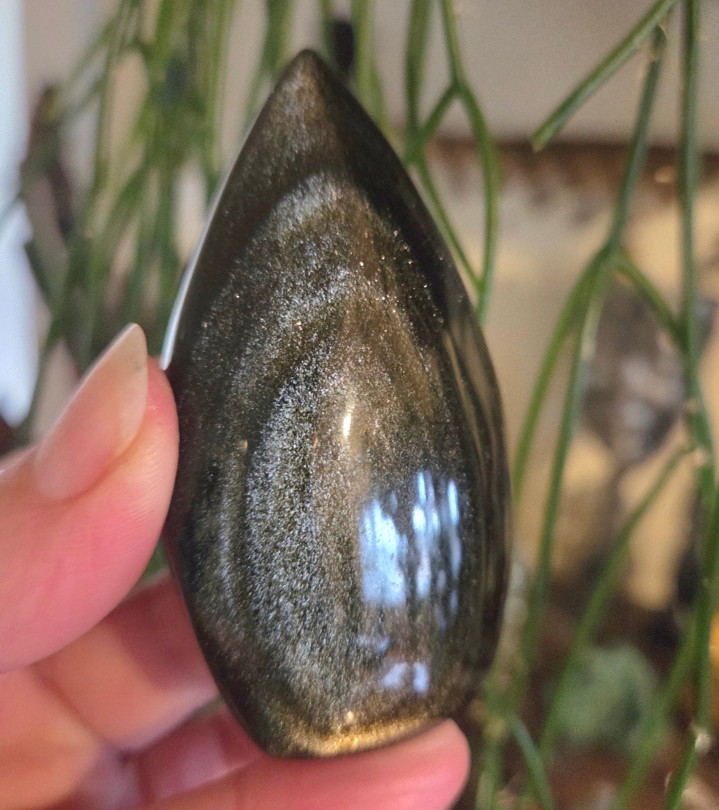 Gold Sheen Obsidian Flame