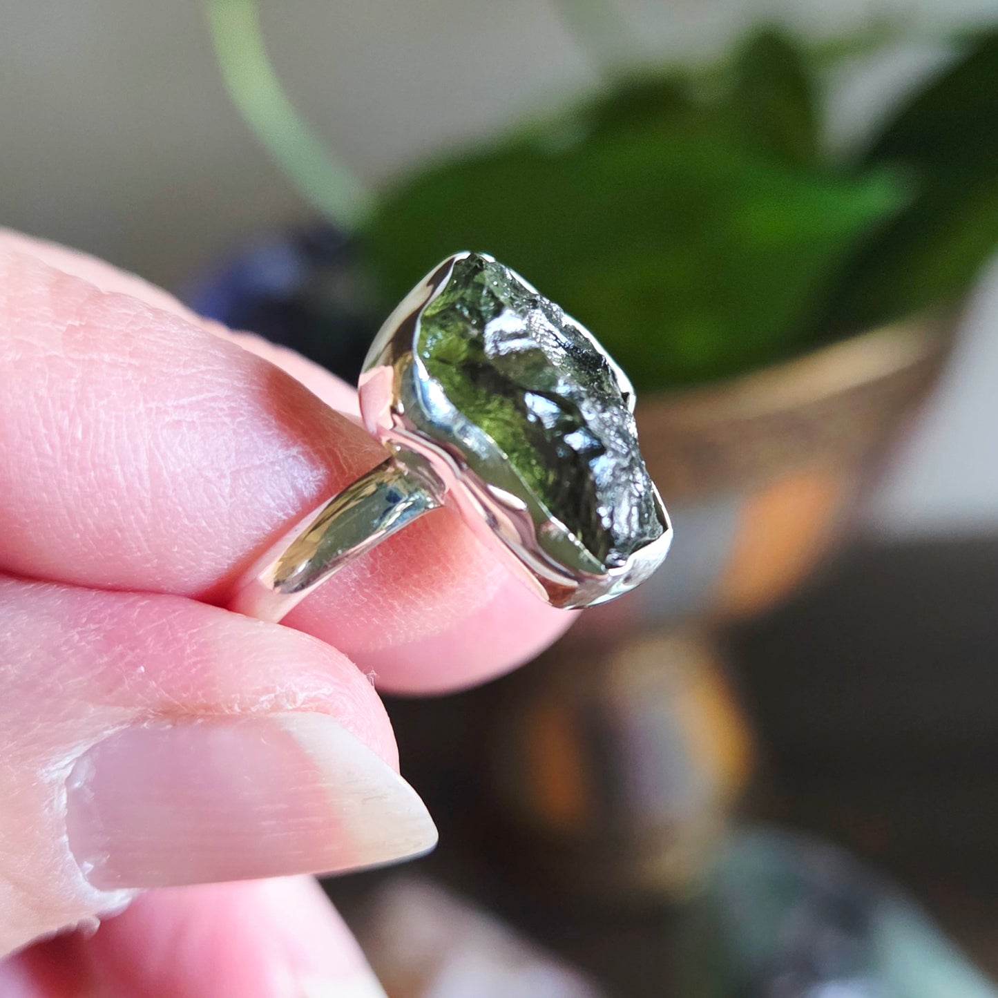 Moldavite Ring Size 7