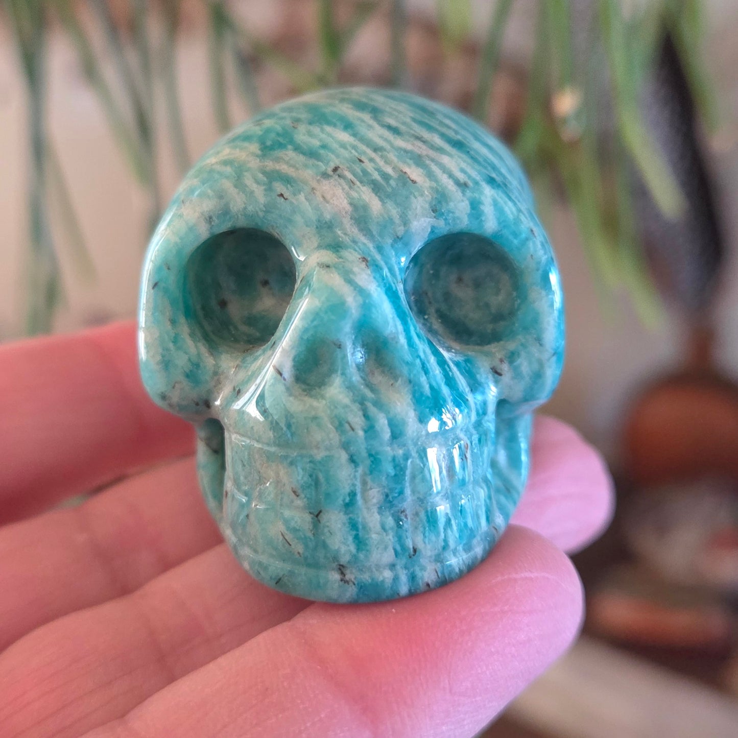 Amazonite Skull