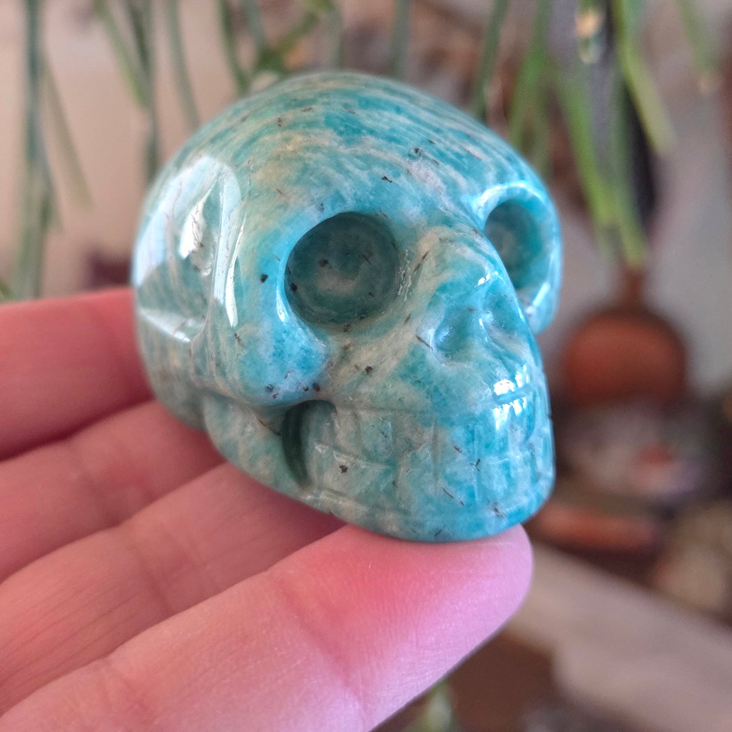 Amazonite Skull