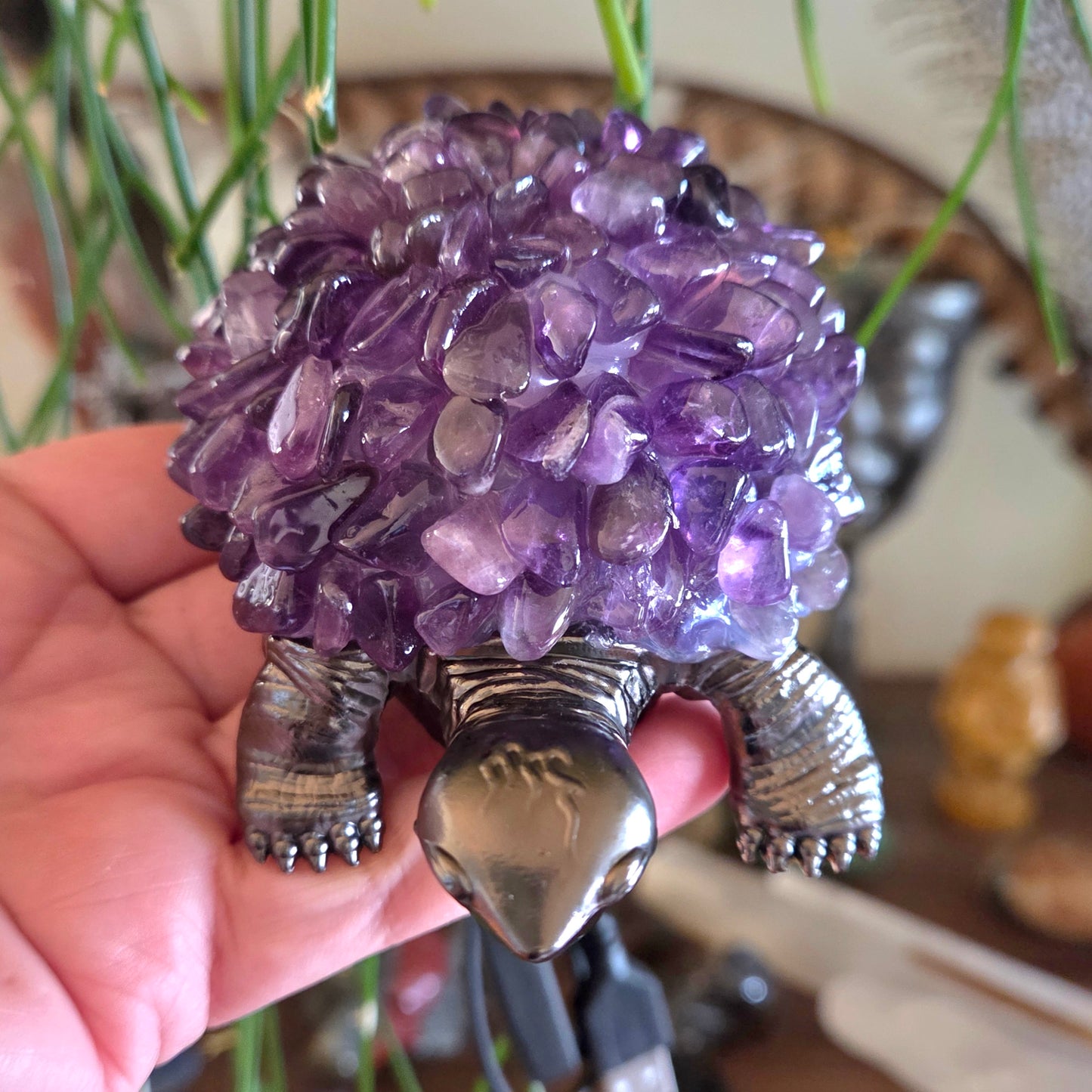Amethyst Turtle Lamp