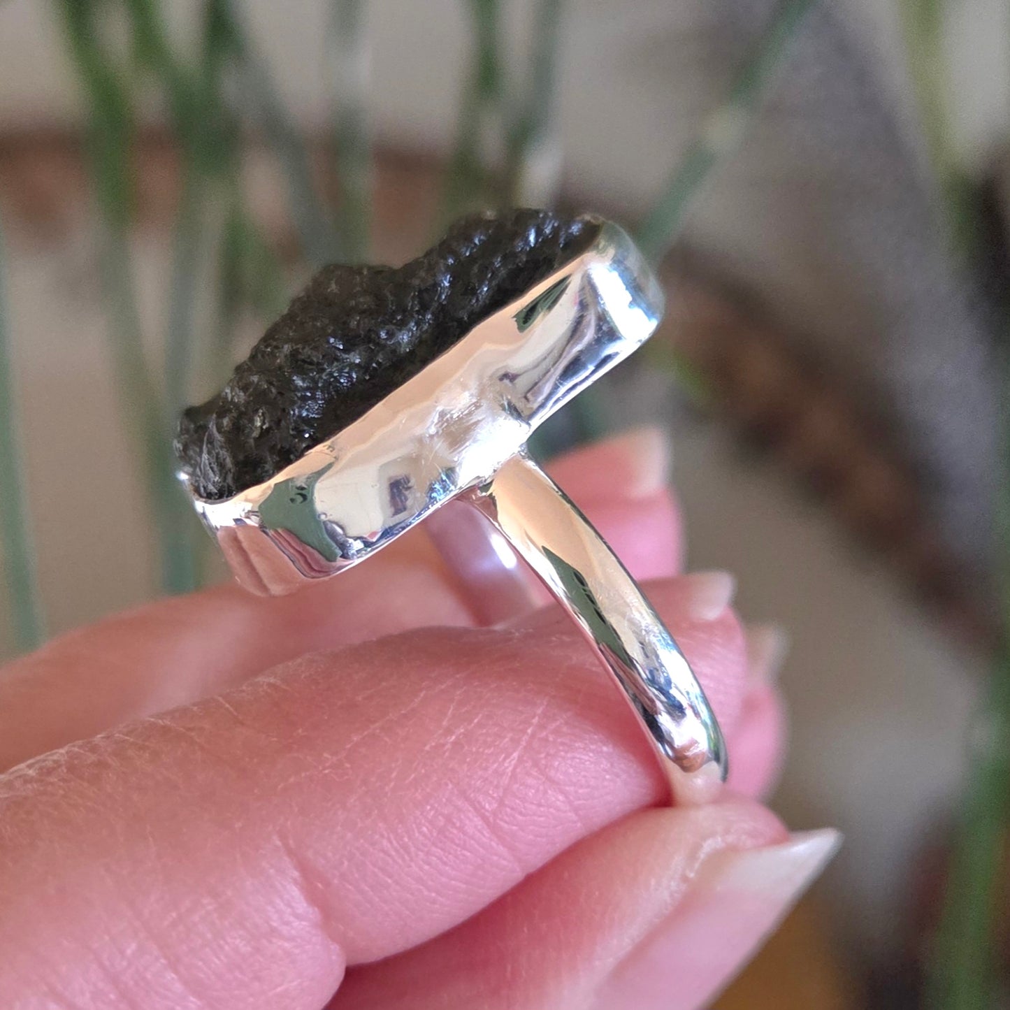 Moldavite Ring Size 10