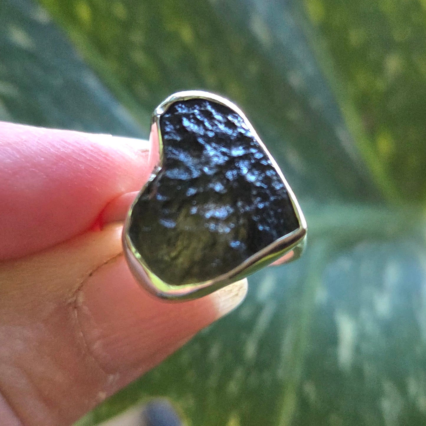 Moldavite Ring Size 8