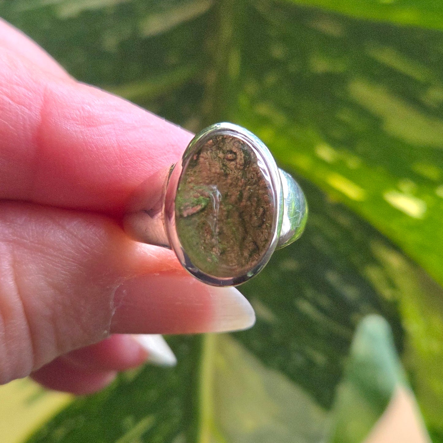 Moldavite Ring Size 8