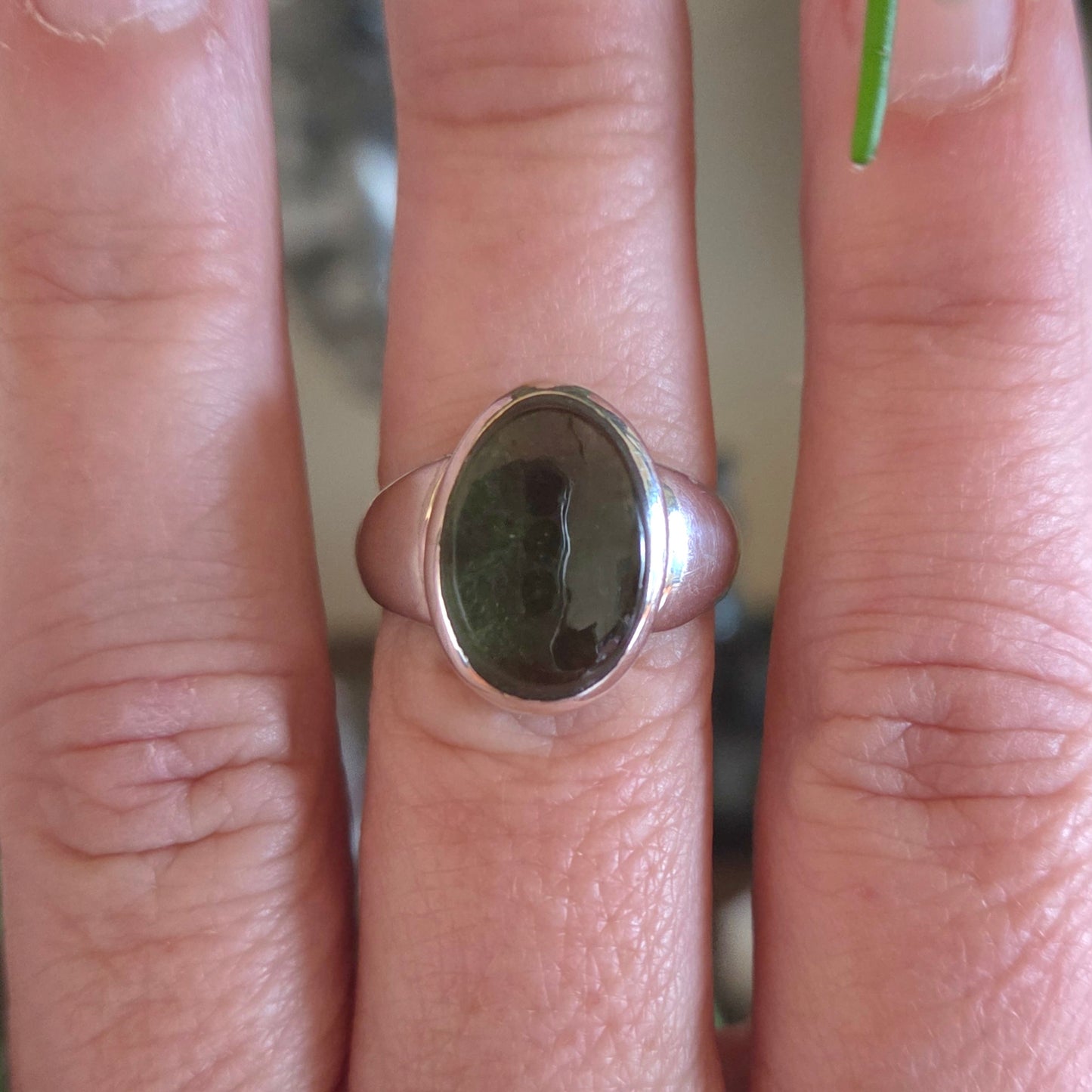 Moldavite Ring Size 8