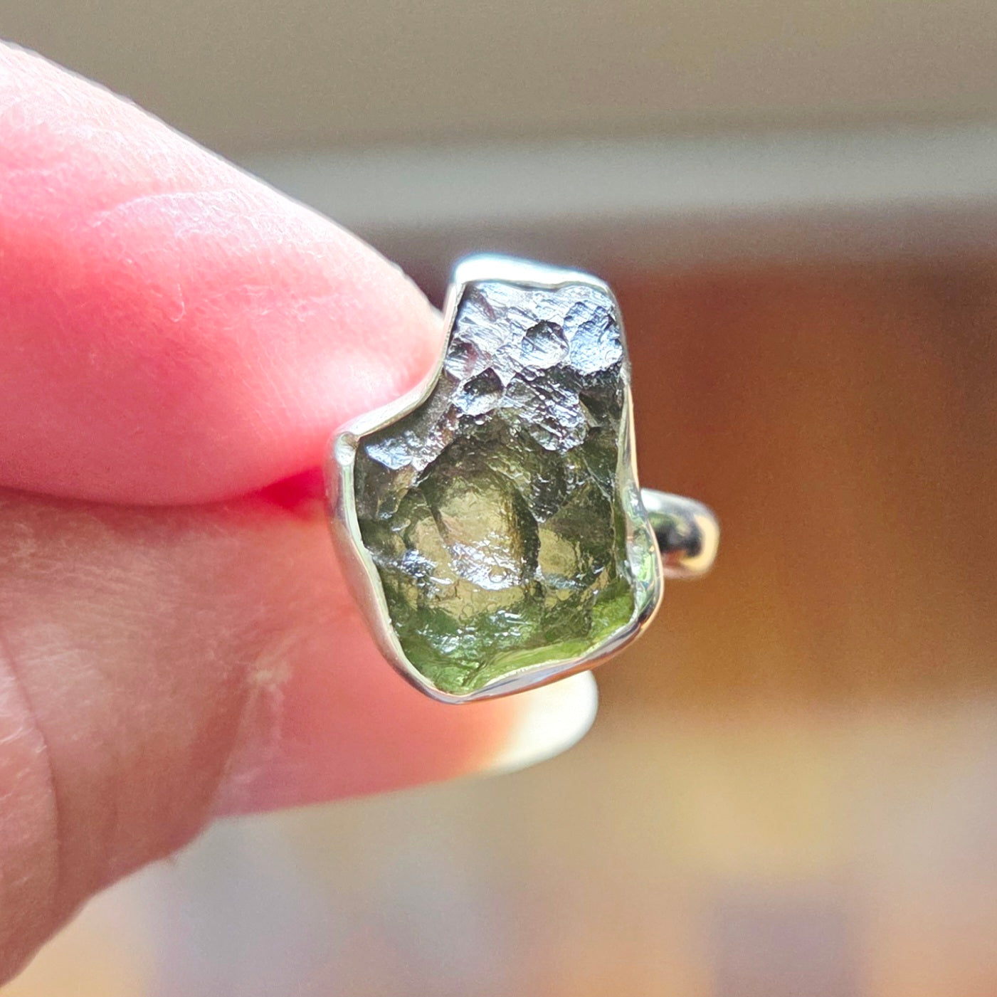 Moldavite Ring Size 7