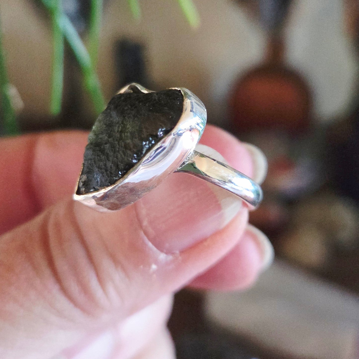 Moldavite Ring Size 9