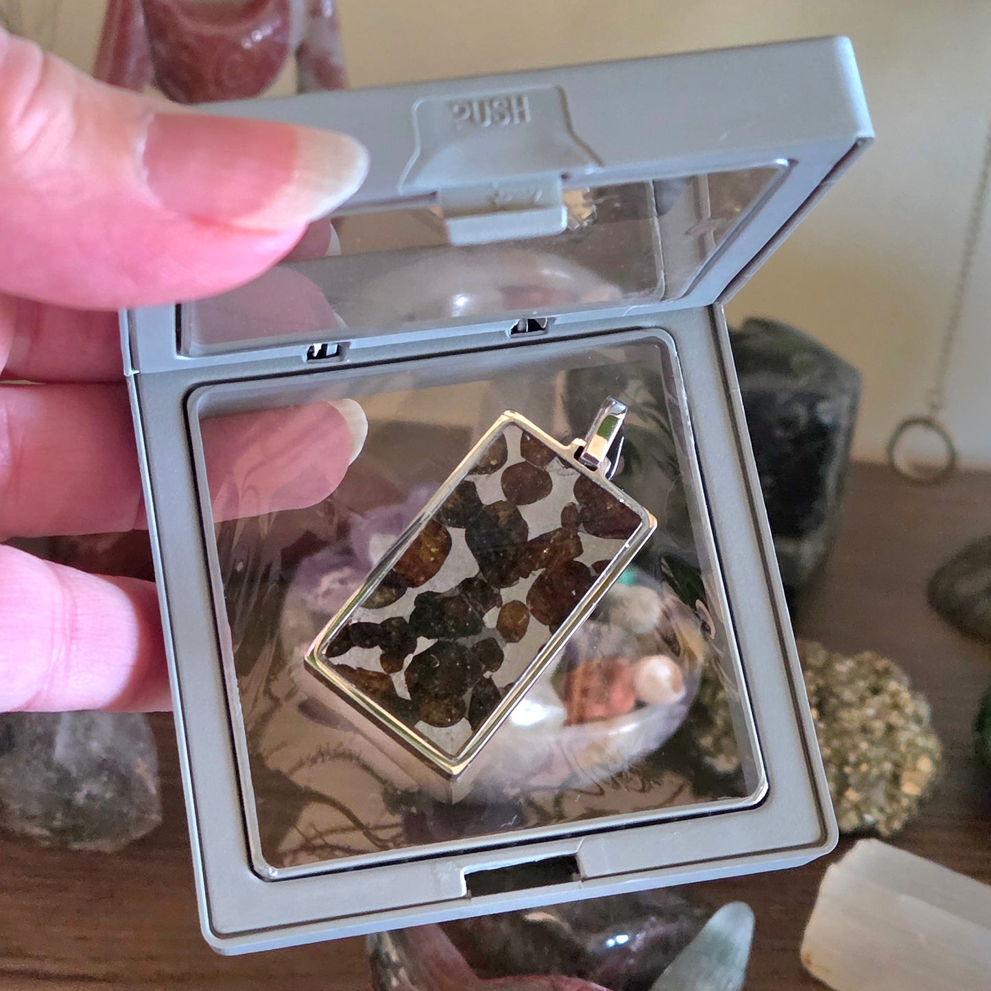 Pallasite Meteorite Pendant