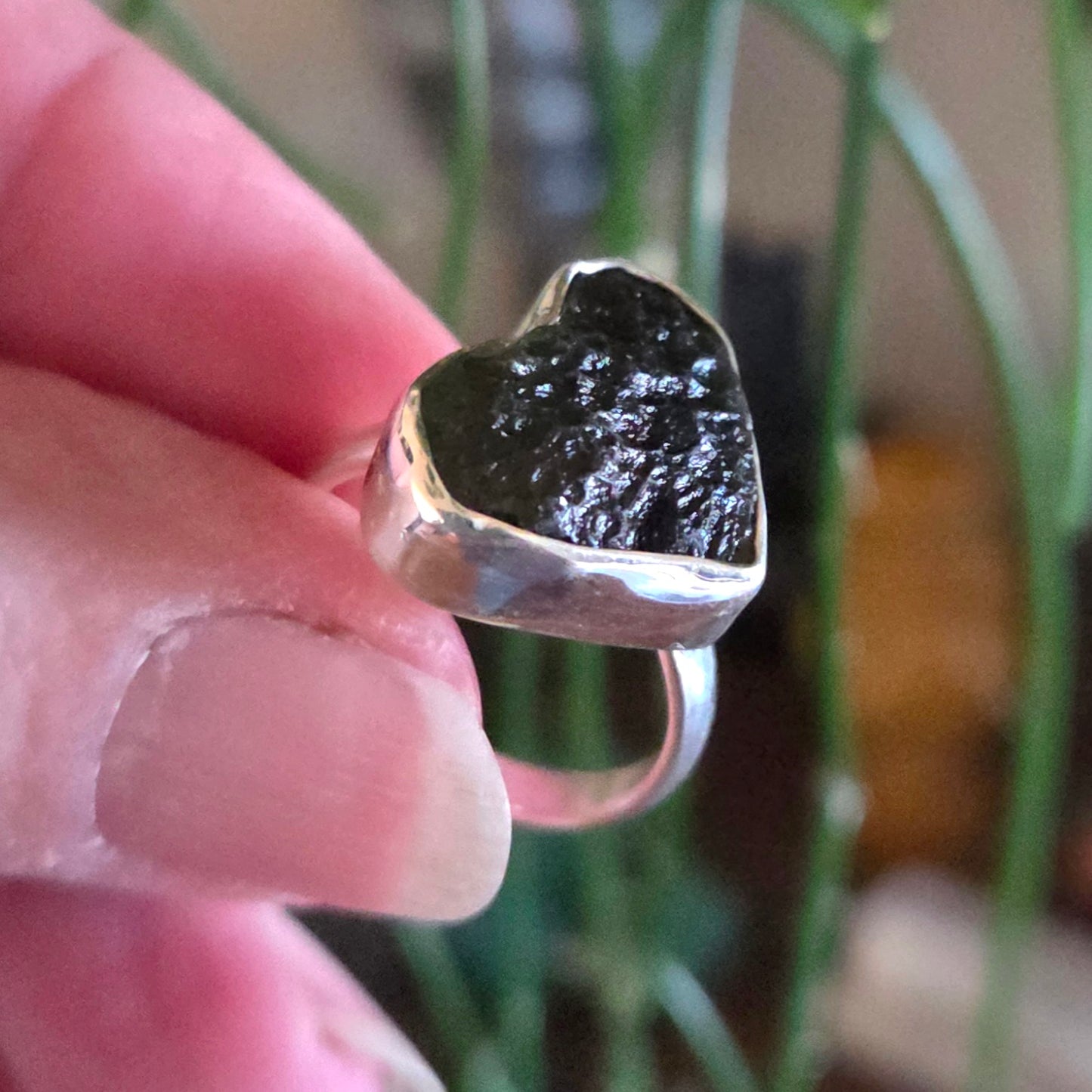 Moldavite Ring Size 8