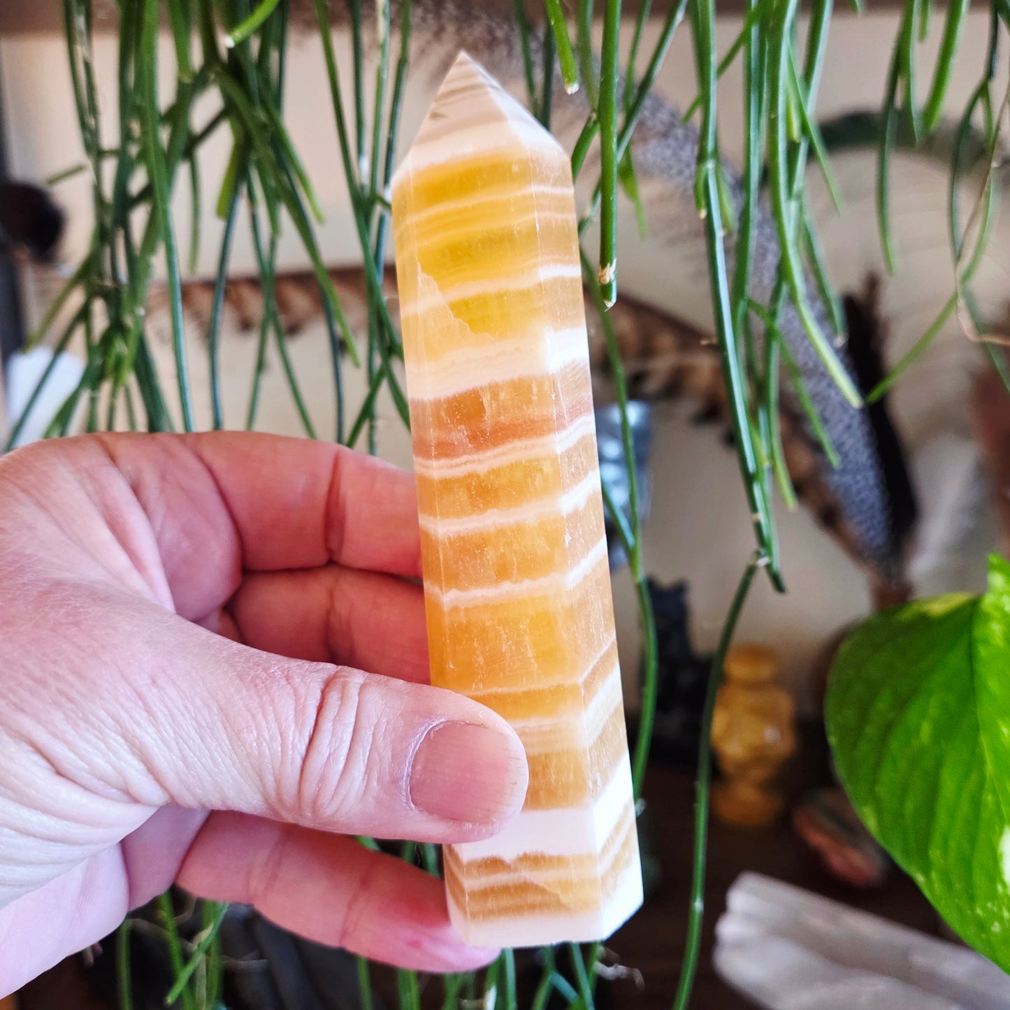 Orange Calcite Point