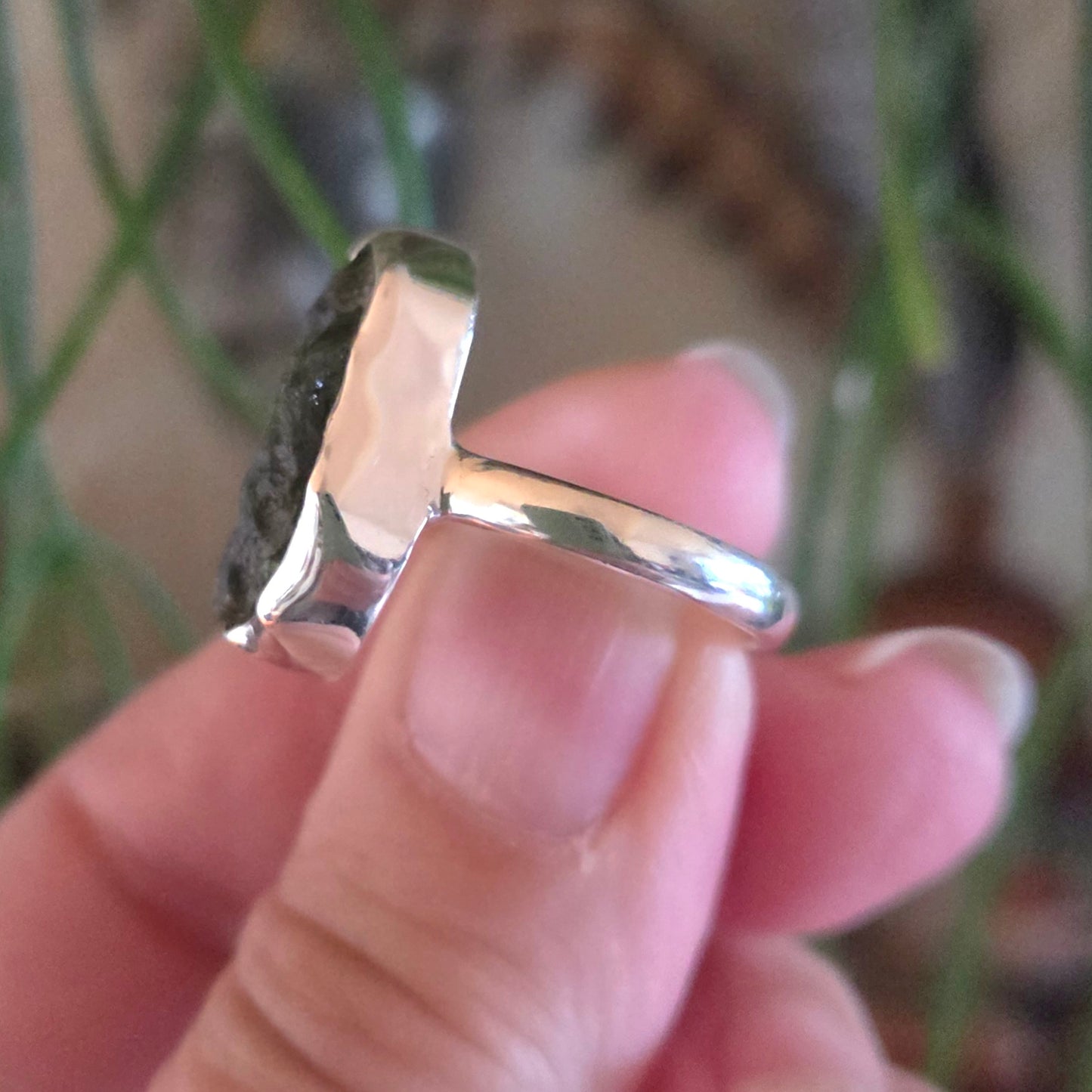 Moldavite Ring Size 8