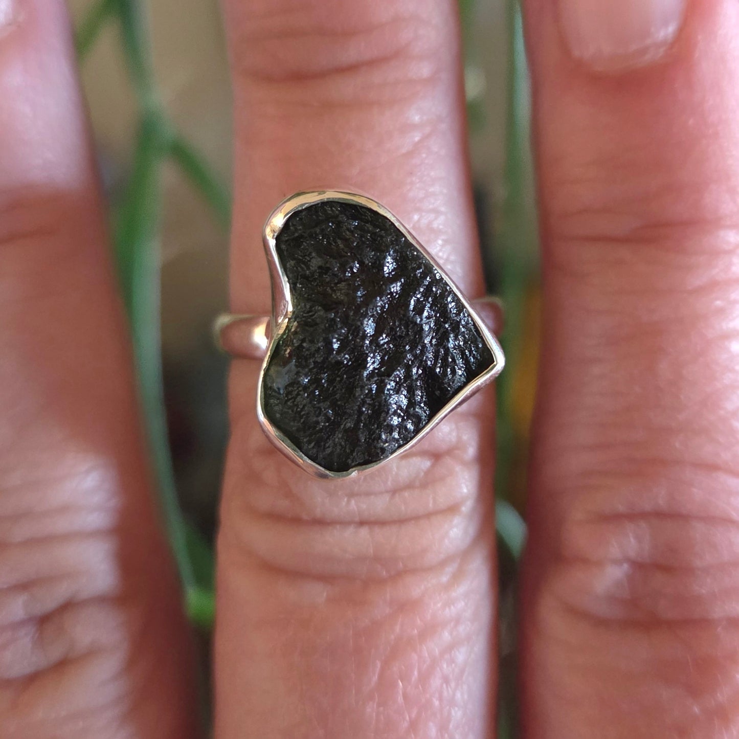 Moldavite Ring Size 8