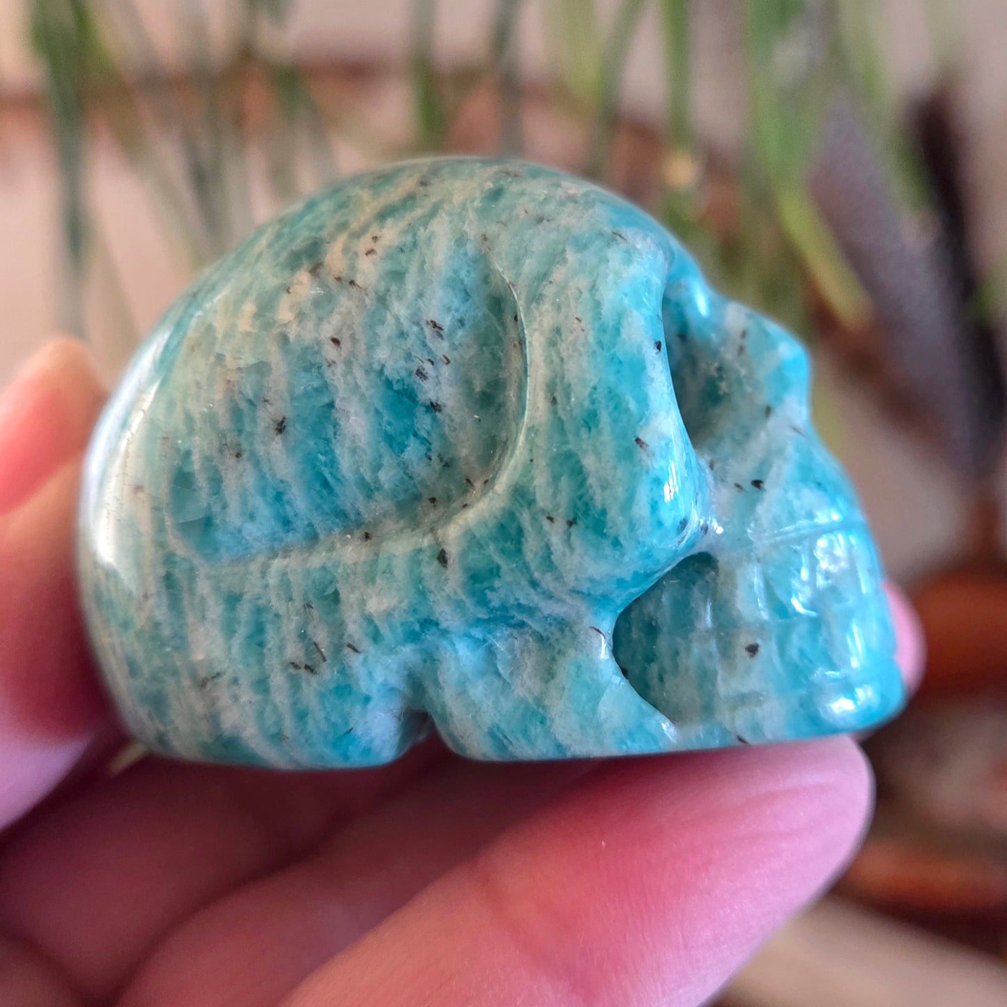 Amazonite Skull