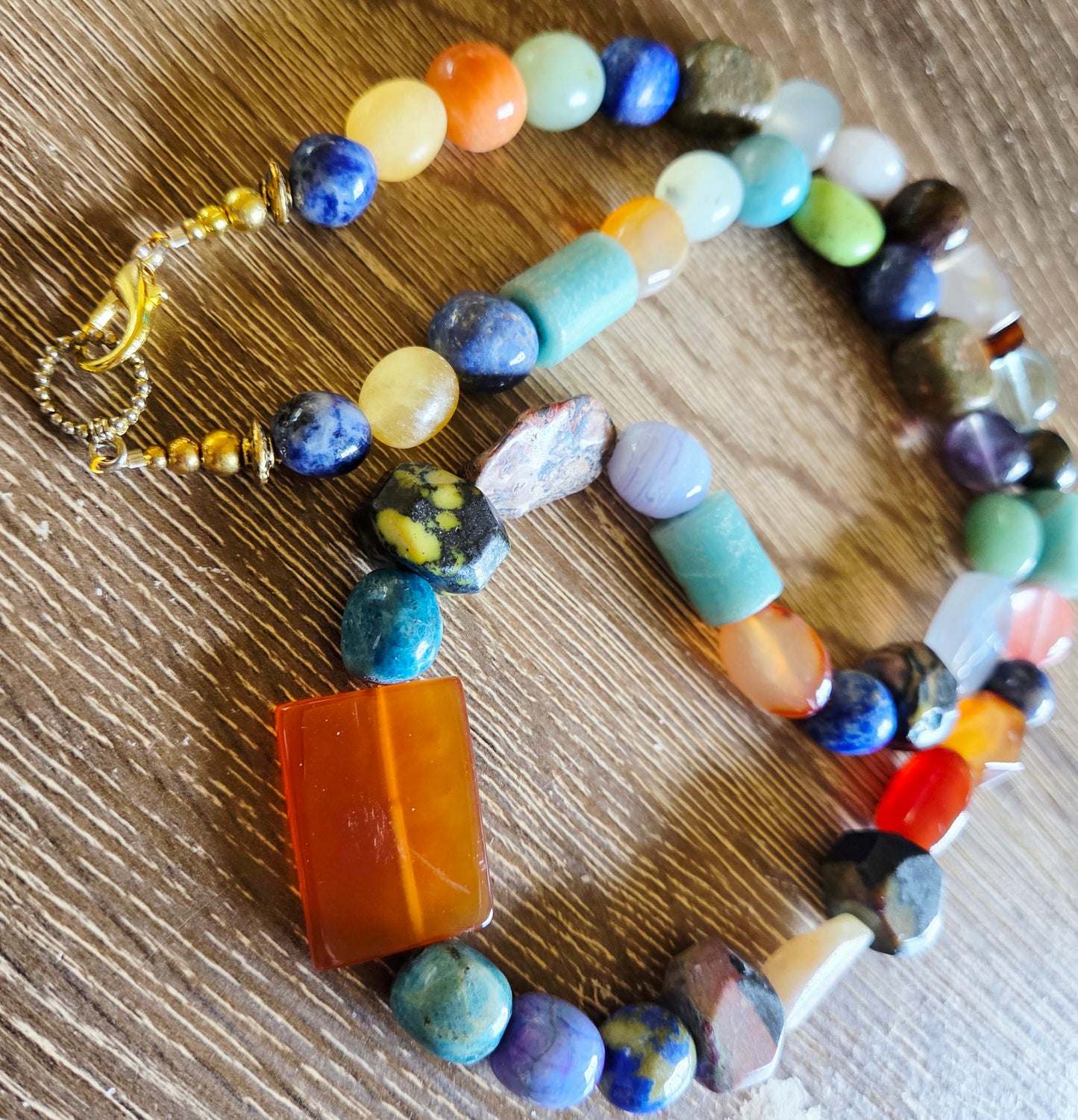Mixed Crystal Necklace 90cm