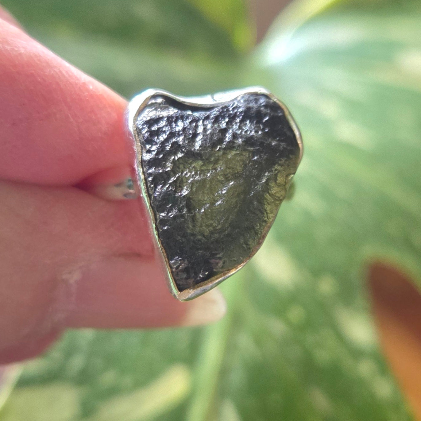 Moldavite Ring Size 9