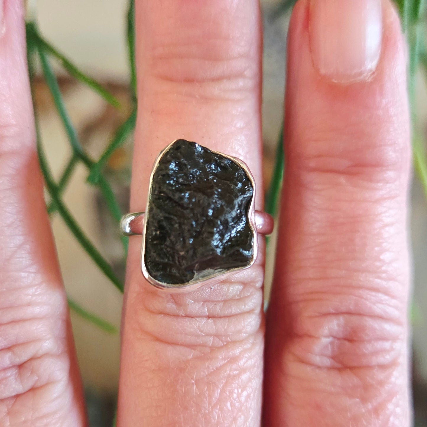 Moldavite Ring Size 8