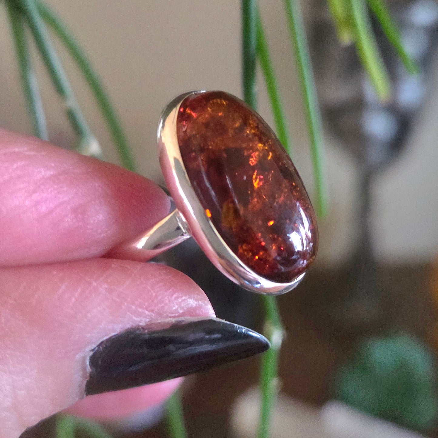 Amber Ring Size 10