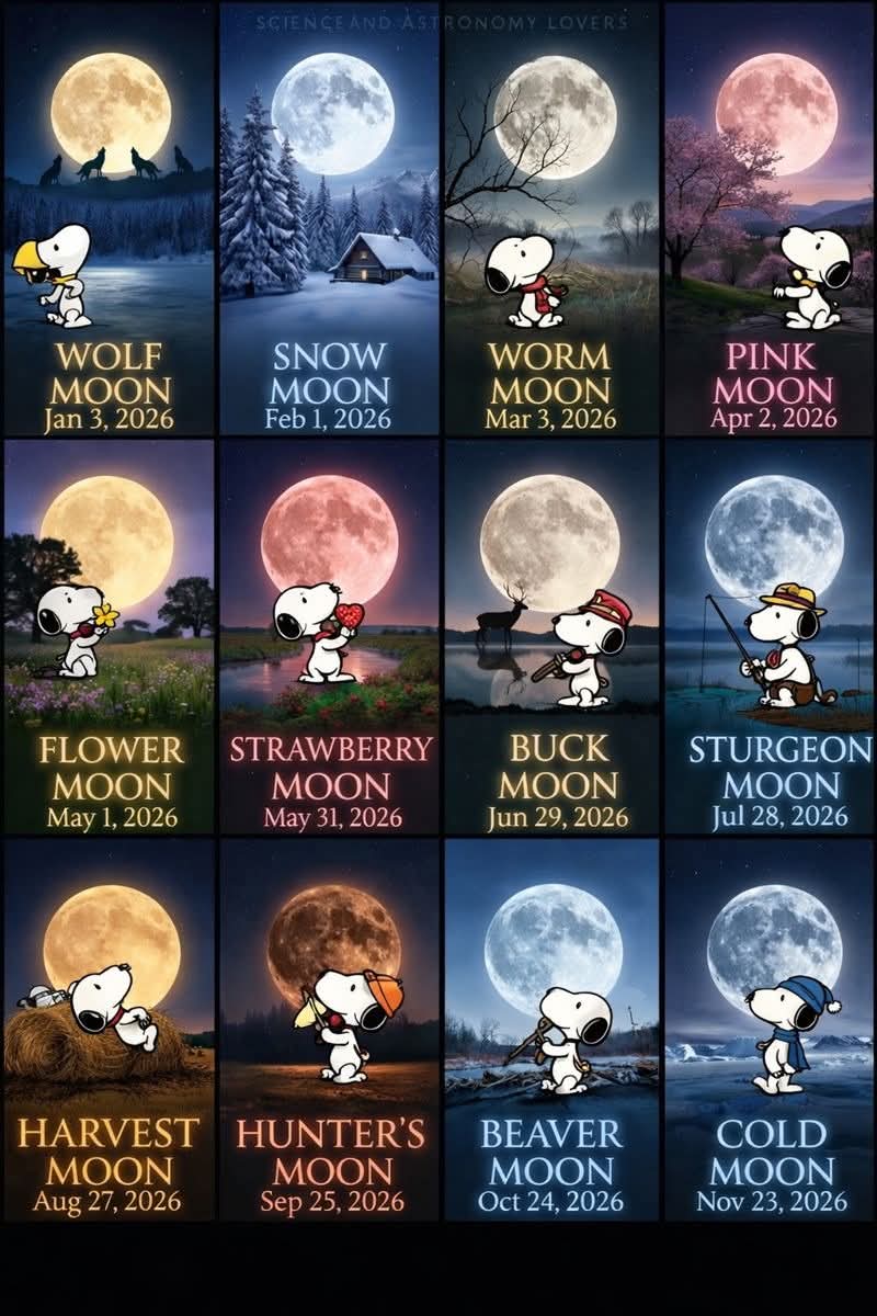 Full Moons For 2026
