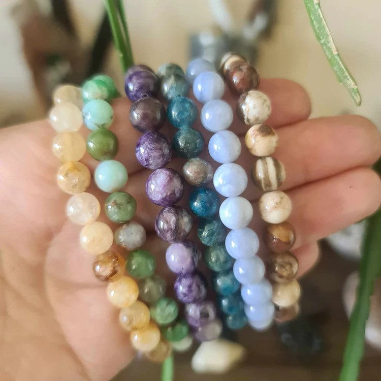 Six Unique Crystal Bracelets