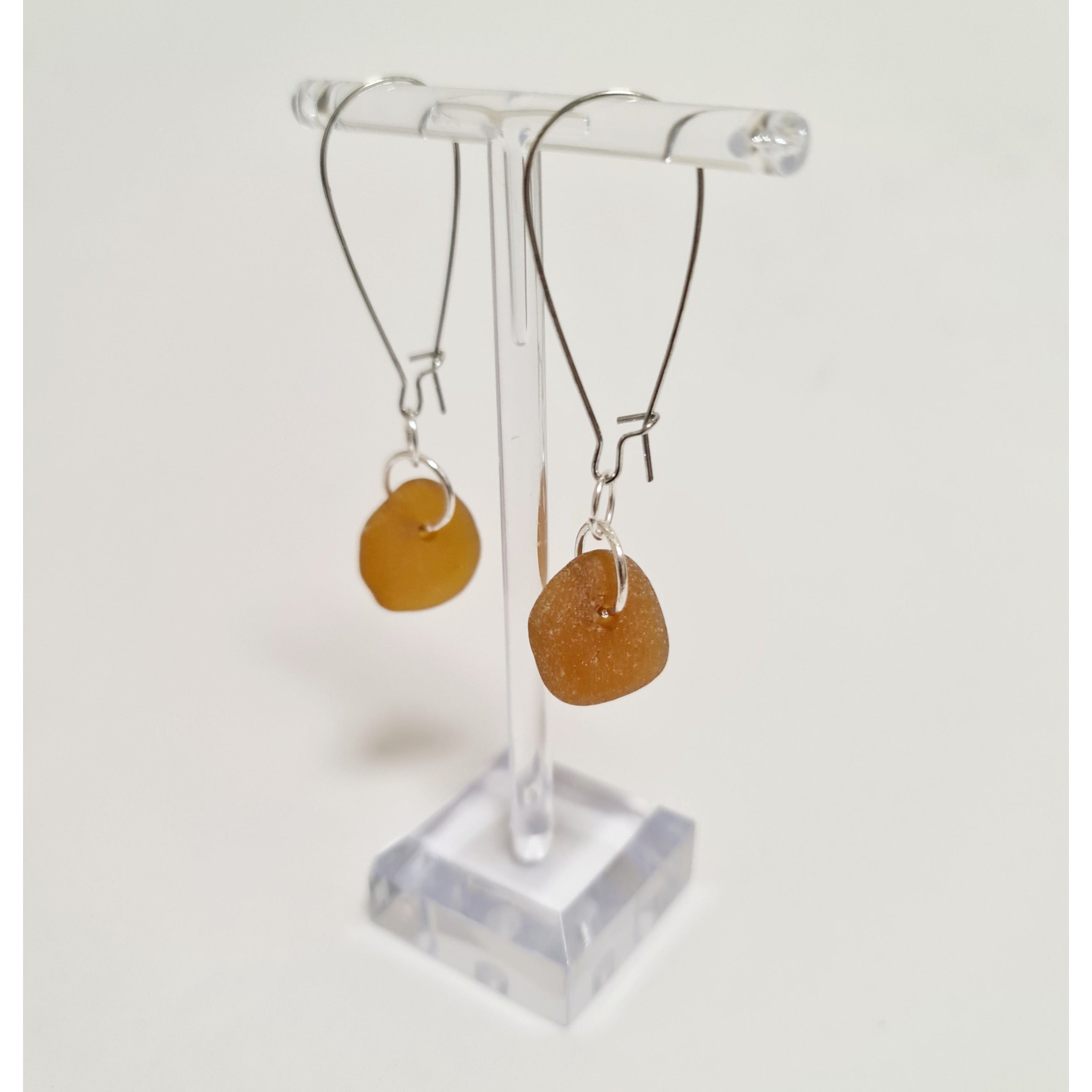 SEAGLASS HOOP EARRINGS