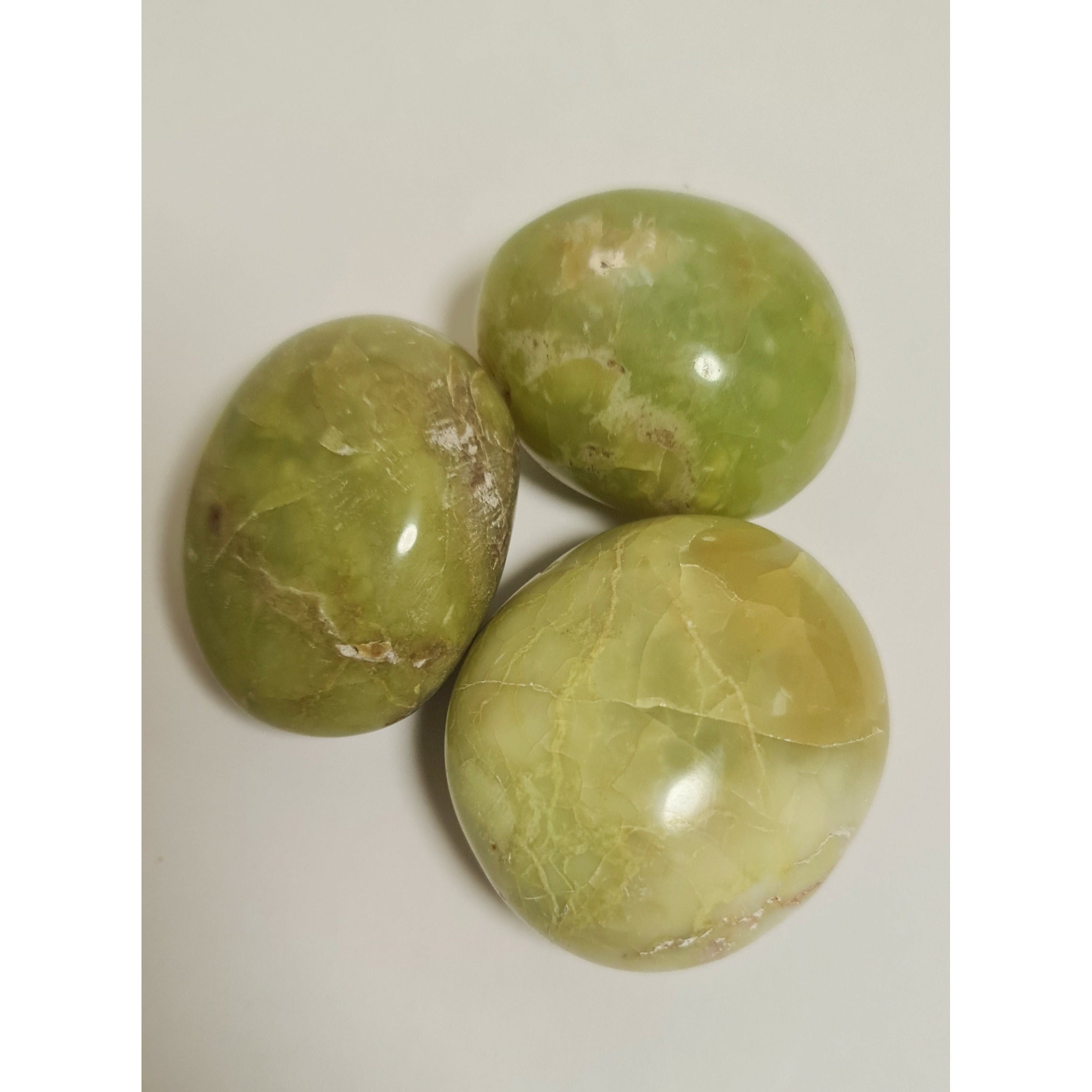 GREEN OPAL PALM STONES