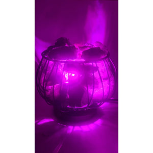 AMETHYST CLUSTER CAGE LAMP