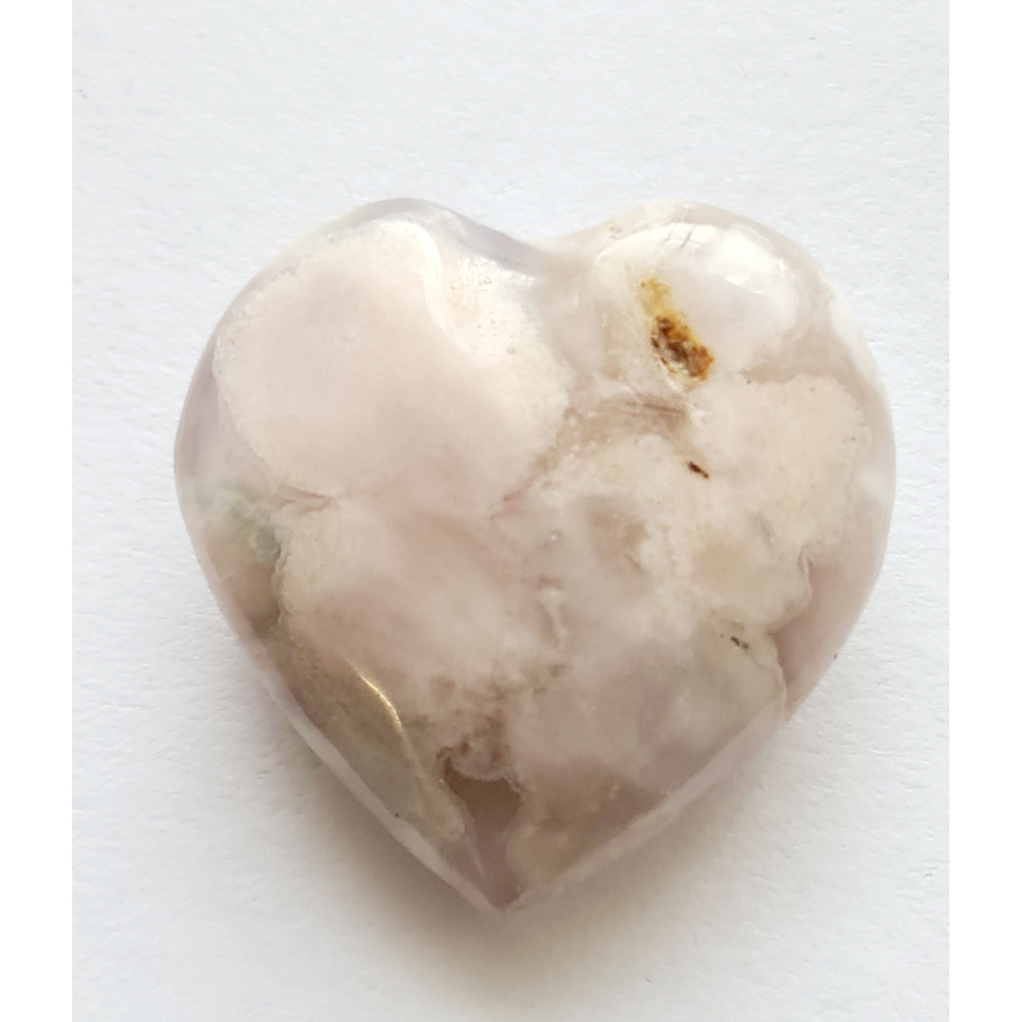 FLOWER AGATE HEART - SMALL