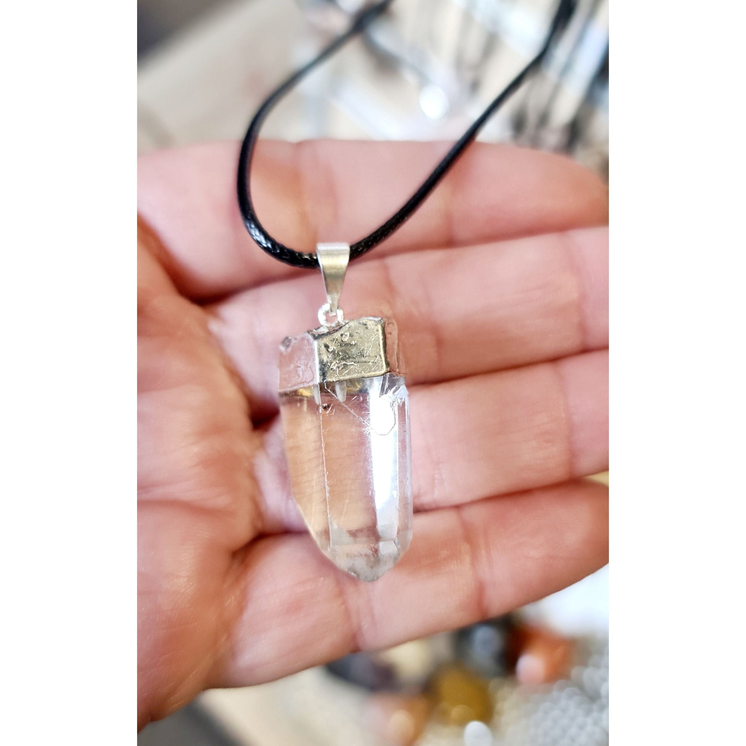 CRYSTAL ELECTROFORMED PENDANT
