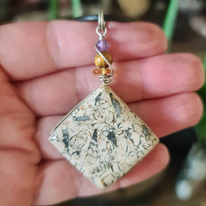 Fossil Coral Jasper Pendant