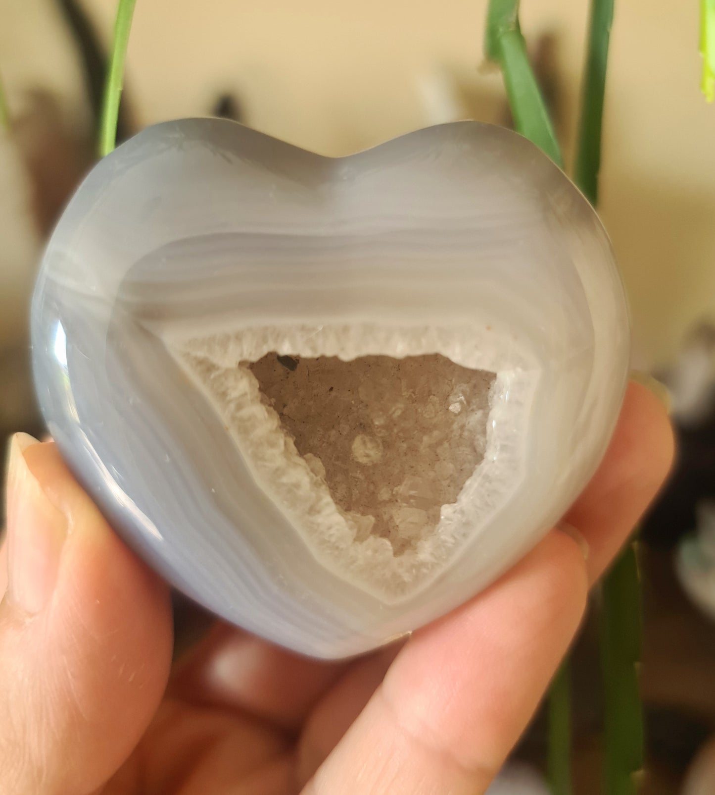 Druzy Agate Heart & Moon