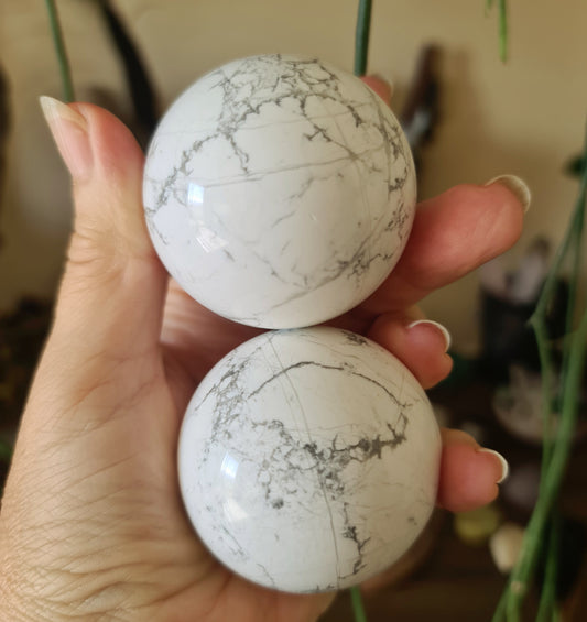 White Howlite Sphere