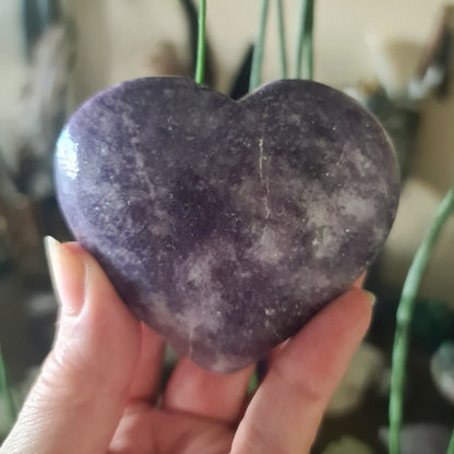 Lepidolite Heart - Large