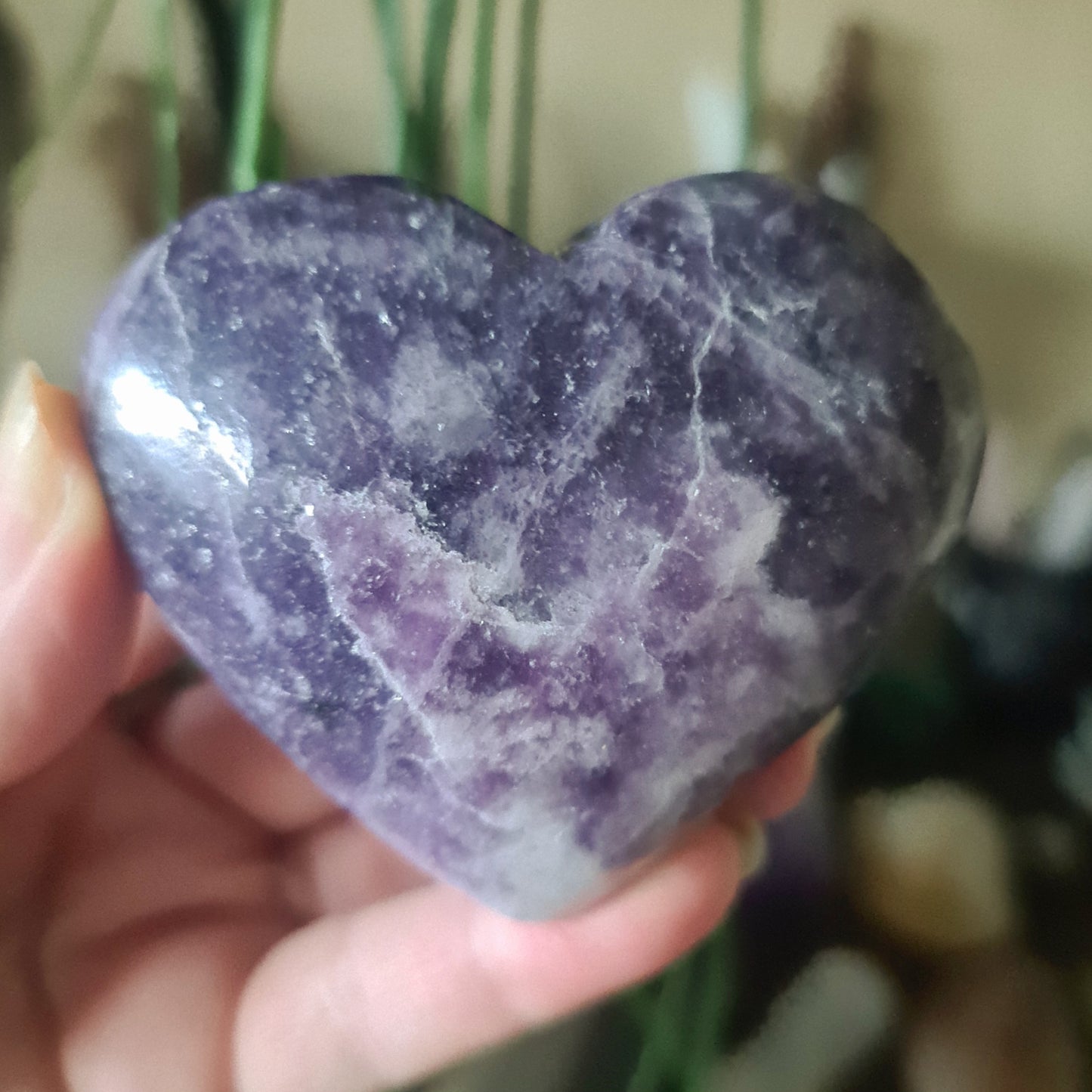 Lepidolite Heart - Large