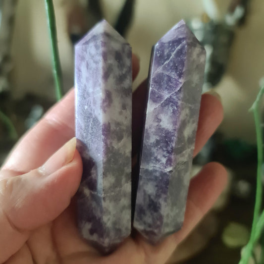 Lepidolite Double Point