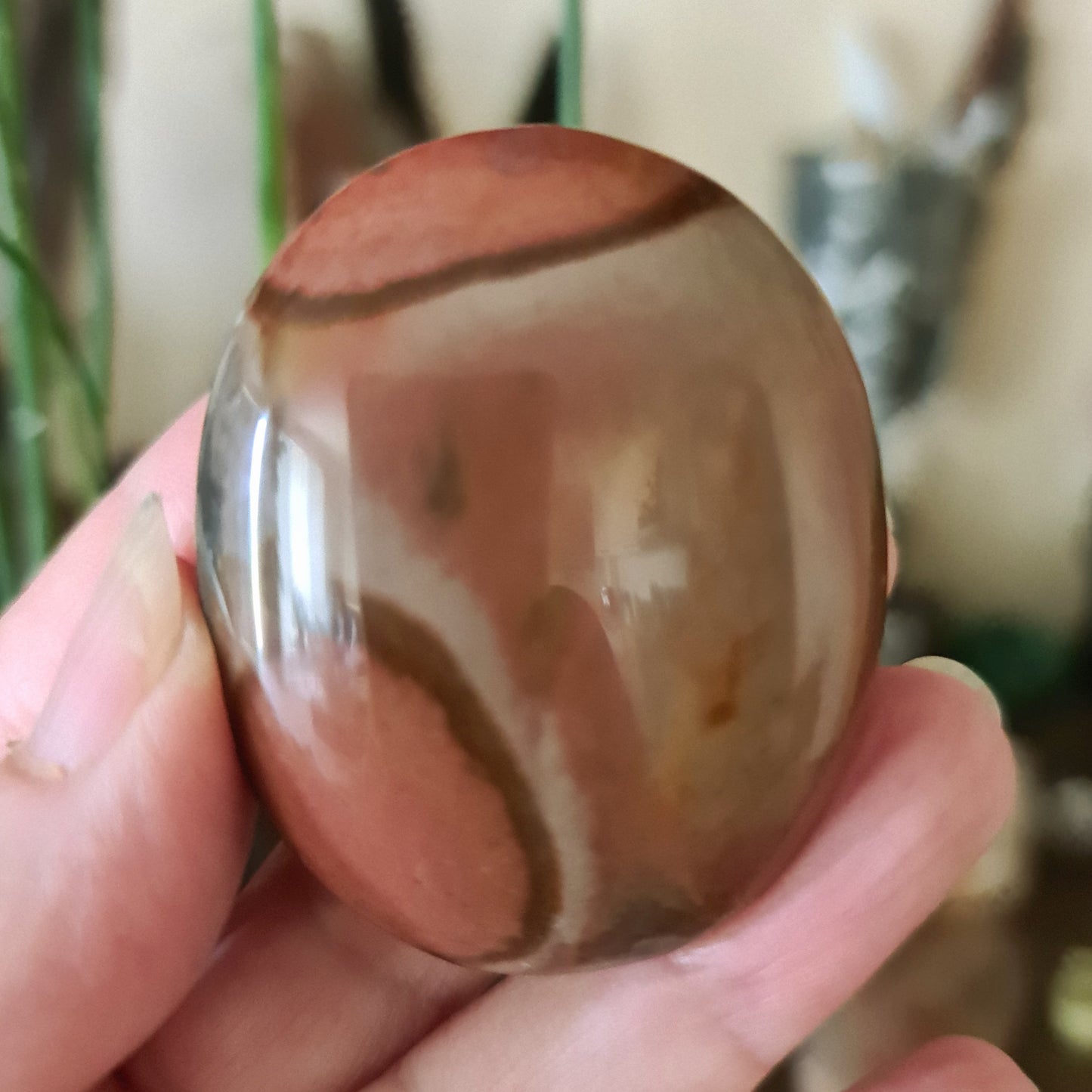 Polychrome Jasper Palm Stone