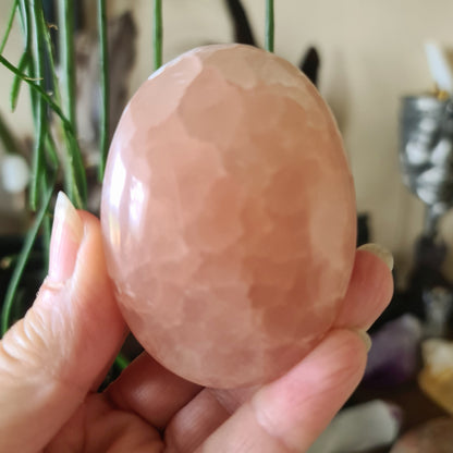 Strawberry Calcite Palm Stones